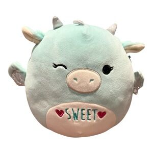 ☮️ Squishmallow Sweet Mint Green Dragon Plush Toy – 12” Soft Stuffed Animal